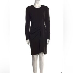 Black Halo Ivana Faux Wrap Long Sleeve Sheath Dress Size 6